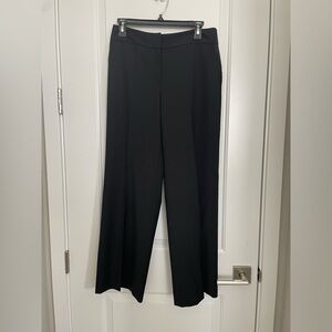 Ann Taylor LOFT Laura Wide Leg Black Dress Pant Size 4  Business Office Career